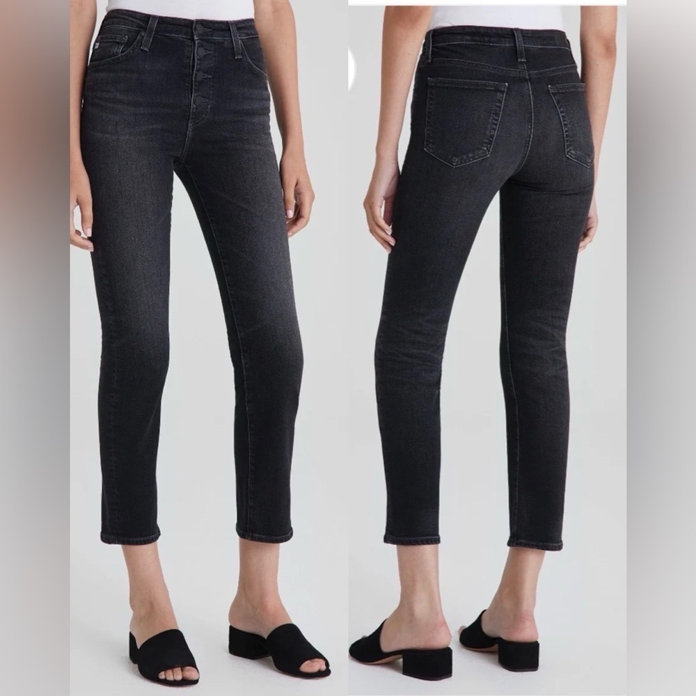 NWT AG Isabelle Button Up High Rise Straight Crop , size 27